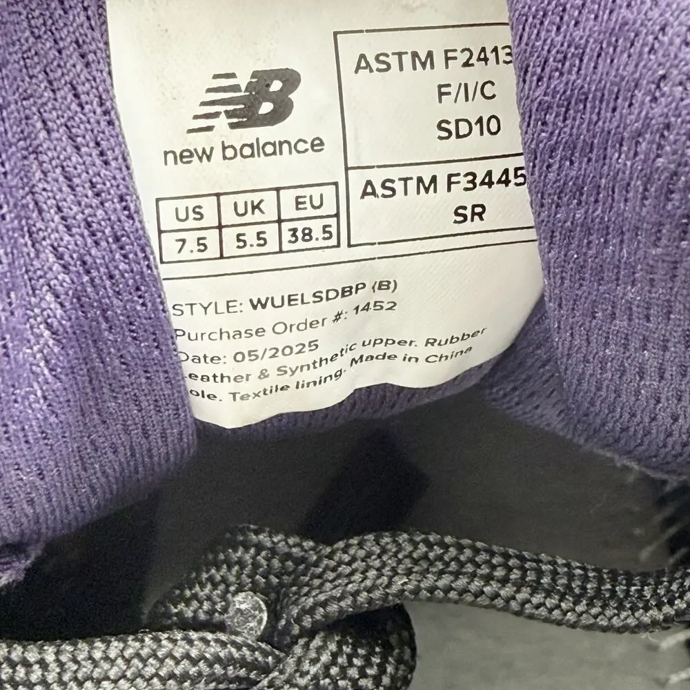 New Balance Womens Elite Lite SD Work Sneakers US 7.5 EU 38.5 Black CT EUC